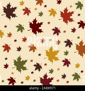 Thanksgiving Blatt Hintergrund im Vektorformat. Stock Vektor