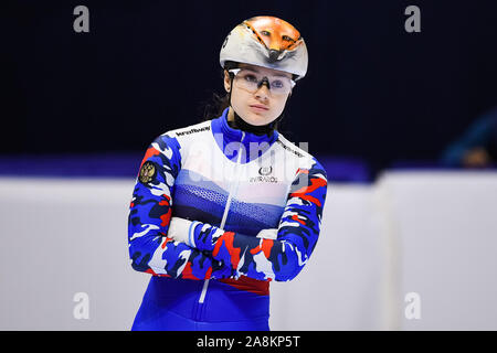 Montreal, Quebec. 09 Nov, 2019. Blick auf Sofia Prosvirnova (RUS) während der ISU World Cup II auf der Maurice-Richard-Arena in Montreal, Quebec. David Kirouac/CSM/Alamy leben Nachrichten Stockfoto