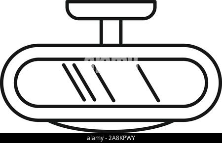 Auto zurück Spiegel Symbol. Übersicht Auto zurück Spiegel vektor Symbol für Web Design auf weißem Hintergrund Stock Vektor