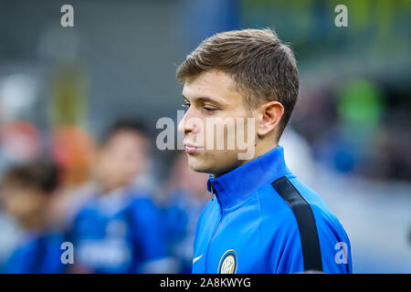 Mailand, Italien. 9 Nov, 2019. nicolo Barella, FC Internazionale) während Inter vs Hellas Verona, der italienischen Fußball-Serie-A Männer Meisterschaft in Mailand, Italien, 09. November 2019 - LPS/Fabrizio Carabelli Credit: Fabrizio Carabelli/LPS/ZUMA Draht/Alamy leben Nachrichten Stockfoto