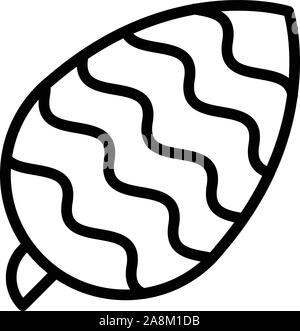 Oval Pine Cone Symbol, outline Style Stock Vektor