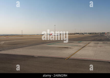 Madrid, Spanien-06 30 2019: Adolfo Suarez Flughafen Madrid (Aeropuerto Adolfo Suárez) Madrid (MAD), der Internationale Flughafen von Madrid, Madrid Flughafen ist. Stockfoto