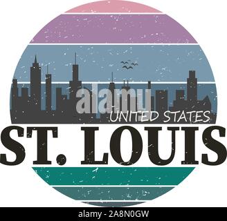 St. Louis Logo. Saint Louis design Vorlage. Vektor- und Illustrationen. Stock Vektor