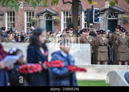 Manchester, Großbritannien. Sonntag, November 10th, 2019. Gedenkfeiern am heutigen Erinnerung Sonntag Parade. Credit: Kenny Braun/Alamy Leben Nachrichten. Stockfoto