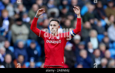 Bristol City Josh Brownhill feiert nach seinem Seiten erstes Ziel zählen während der Himmel Wette Championship Match in Cardiff City Stadium. Stockfoto