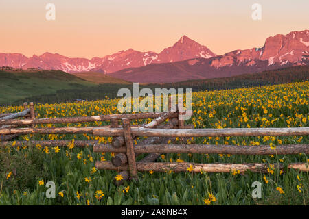 Der San Juan Berge aus dem letzten Dollar Straße, Colorado, USA Stockfoto