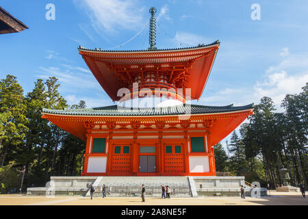 Präfektur Wakayama, Japan - 31. Oktober 2019: Mount Koya, der jedoch der gemeinhin übliche Name für ein riesiger Tempel Siedlung in der Präfektur Wakayama. Stockfoto