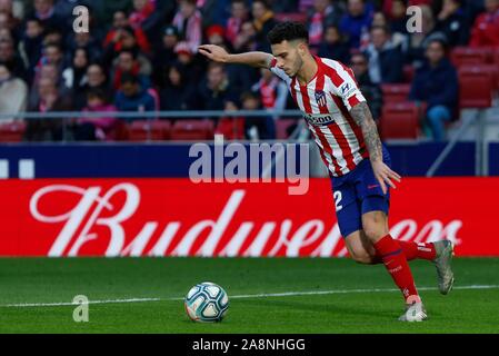 Madrid, Spanien. 10 Nov, 2019. MARIO HERMOSO WÄHREND ATLETICO DE MADRID GEGEN RCD ESPANYOL AN WANDA METROPOLITANO Stadion. Samstag, 10 NOVEMBER 2019 Quelle: CORDON PRESSE/Alamy leben Nachrichten Stockfoto