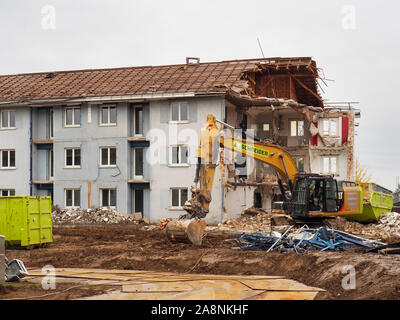 Abriss einer Wohnsiedlung in Regensdorf ZH Stockfoto