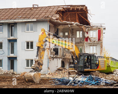 Abriss einer Wohnsiedlung in Regensdorf ZH Stockfoto