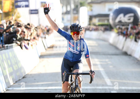 Silvelle, Italien. 10 Nov, 2019. Lechner eva Cycloctoss itaduring Europäische Meisterschaft, Ciclocross in Silvelle, Italien, 10. November 2019 - LPS/Luca Tedeschi Credit: Luca Tedeschi/LPS/ZUMA Draht/Alamy leben Nachrichten Stockfoto