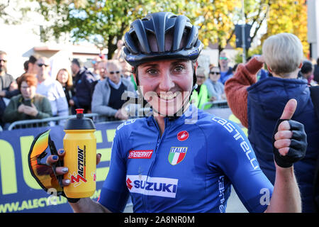 Silvelle, Italien. 10 Nov, 2019. Lechner eva Cycloctoss itaduring Europäische Meisterschaft, Ciclocross in Silvelle, Italien, 10. November 2019 - LPS/Luca Tedeschi Credit: Luca Tedeschi/LPS/ZUMA Draht/Alamy leben Nachrichten Stockfoto