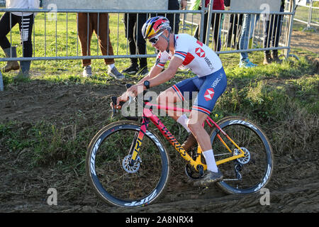 Silvelle, Italien. 10 Nov, 2019. pidcock Thomas gbrduring Europäischen Cyclocross Meisterschaft, Ciclocross in Silvelle, Italien, 10. November 2019 - LPS/Luca Tedeschi Credit: Luca Tedeschi/LPS/ZUMA Draht/Alamy leben Nachrichten Stockfoto