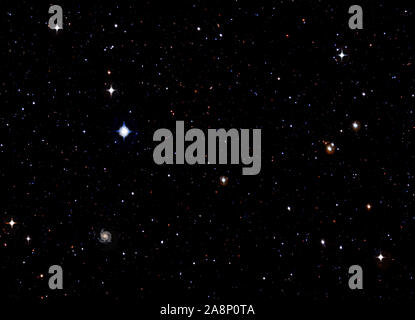 Star Feld raum Hintergrund. Das unendliche Universum abstrakte Sicht Stockfoto