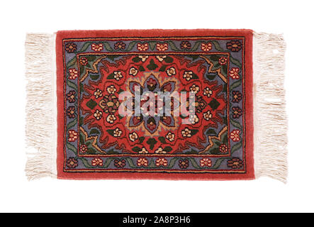 Einen kostbaren Perserteppich auf weißem Hintergrund Stockfoto