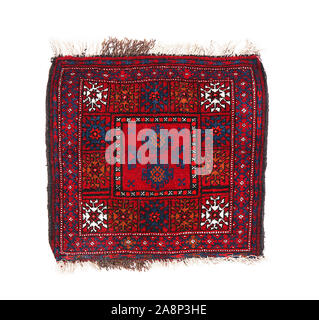 Einen kostbaren Perserteppich auf weißem Hintergrund Stockfoto