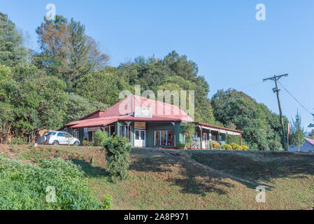 PILGRIMS REST, SÜDAFRIKA - 21. MAI 2019: Scotts Café und Kunst und Handwerk shop in Pilgrims Rest, Mpumalanga Stockfoto