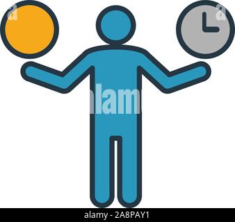 Geduld Symbol. Einfaches Element von soft skills icons Collection. Kreative Geduld Symbol ui, ux, Anwendungen, Software und Infografiken Stock Vektor