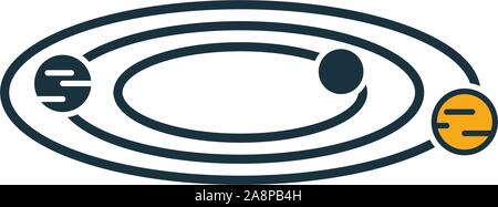Solar auf das Symbol "System". Einfaches Element aus dem Weltraum icons Collection. Kreative Sonnensystem Symbol ui, ux, Anwendungen, Software und Infografiken Stock Vektor