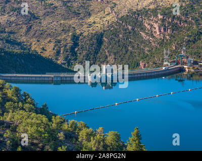 Flaming Gorge Reservoir, Damm, Flaming Gorge National Recreation Area, Utah. Stockfoto