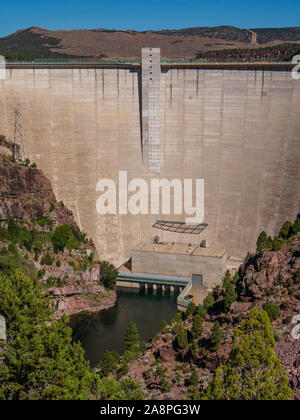 Flaming Gorge Dam, Flaming Gorge National Recreation Area, Utah. Stockfoto