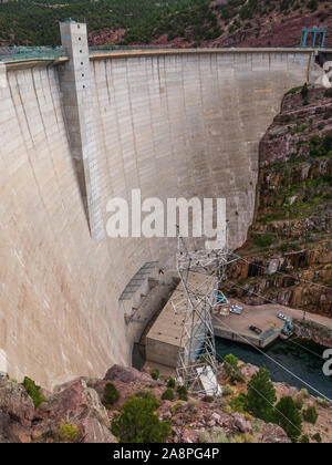 Flaming Gorge Dam, Flaming Gorge National Recreation Area, Utah. Stockfoto