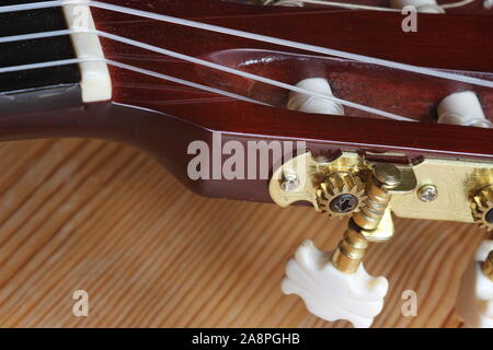 Gitarre Hals und headstockmusician Stockfoto