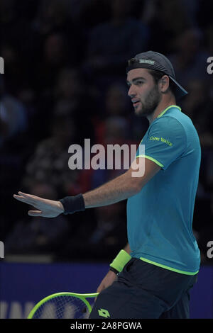 London, Italien. 10 Nov, 2019. berettini während Nitto ATP-Finale - Tennis Internationals - Kreditkarten: LPS/Roberto Zanettin/Alamy leben Nachrichten Stockfoto
