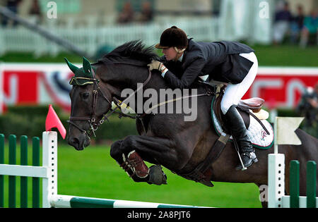 Kanada 1 Spruce Meadows 2001, KN-Grand Prix, Alison Firestone, USA reiten Poleander Stockfoto