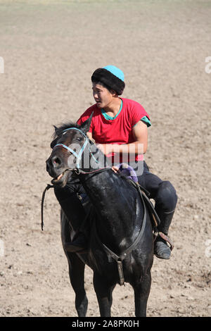 Kirgisische Pferd Reiter Stockfoto