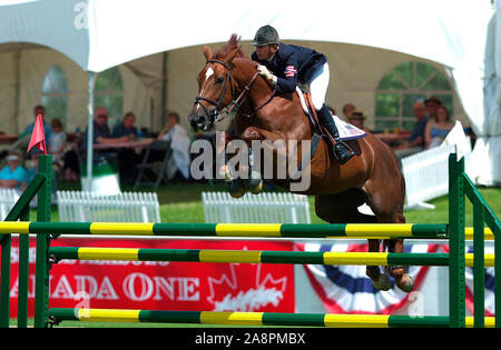 Die Kanada 1 Spruce Meadows 2001, KN-Grand Prix, Laura Kraut (USA), Lisa Stockfoto