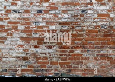 Alte Mauer. Verwitterte gebeizt alte Mauer Hintergrund. Stockfoto