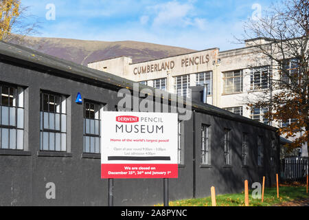 Derwent Pencil Museum, Southey arbeitet, Keswick, Seenlandschaft, Cumbria, England, Großbritannien Stockfoto