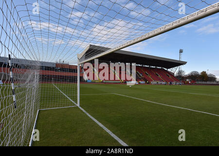 Gateshead, Großbritannien. 10 Nov, 2019. GATESHEAD, ENGLAND - 10. NOVEMBER GV der Gateshead Stadium vor dem FA Cup Runde 1 Match zwischen Gateshead und Oldham Athletic an der Gateshead International Stadium, Gateshead am Sonntag, den 10. November 2019. (Credit: Eddie Garvey | MI Nachrichten) das Fotografieren dürfen nur für Zeitung und/oder Zeitschrift redaktionelle Zwecke verwendet werden, eine Lizenz für die gewerbliche Nutzung Kreditkarte erforderlich: MI Nachrichten & Sport/Alamy leben Nachrichten Stockfoto