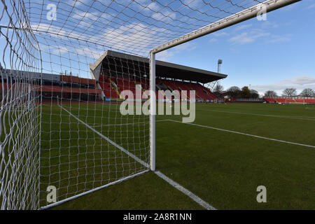 Gateshead, Großbritannien. 10 Nov, 2019. GATESHEAD, ENGLAND - 10. NOVEMBER GV der Gateshead Stadium vor dem FA Cup Runde 1 Match zwischen Gateshead und Oldham Athletic an der Gateshead International Stadium, Gateshead am Sonntag, den 10. November 2019. (Credit: Eddie Garvey | MI Nachrichten) das Fotografieren dürfen nur für Zeitung und/oder Zeitschrift redaktionelle Zwecke verwendet werden, eine Lizenz für die gewerbliche Nutzung Kreditkarte erforderlich: MI Nachrichten & Sport/Alamy leben Nachrichten Stockfoto