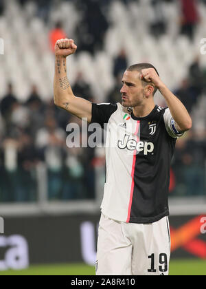 Torino, Italien. 10 Nov, 2019. 19 leonardo Bonucci, Juventus Turin) während Juventus FC vs AC Mailand, der italienischen Fußball-Serie-A Männer-WM in Turin, Italien, 10. November 2019 - LPS/Claudio Benedetto Credit: Claudio Benedetto/LPS/ZUMA Draht/Alamy leben Nachrichten Stockfoto