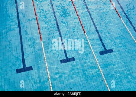 Seimming Pool Lanes Stockfoto