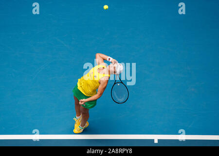 Ash Barty im Fed Cup Final 2019 Australien gegen Frankreich bei RAC-Arena, Perth, Australien am Sonntag, den 10. November Stockfoto