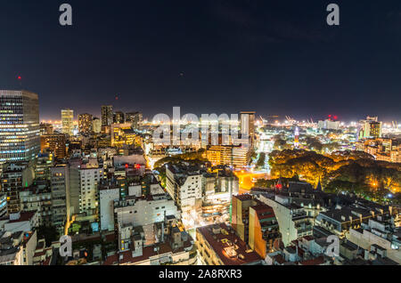 Zentral in der Innenstadt von Buenos Aires, Argentinien, stadtbild Panoramablick auf das Foto. Stockfoto