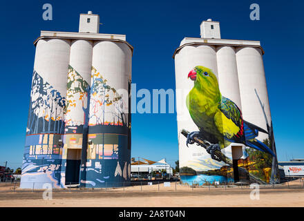 Waikerie Silo Kunst, South Australia. Stockfoto