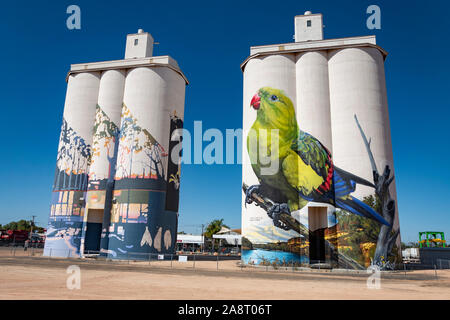 Waikerie Silo Kunst, South Australia. Stockfoto