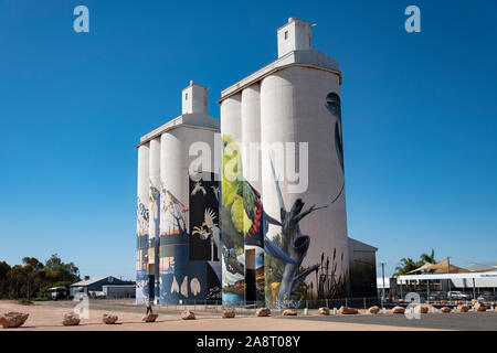 Waikerie Silo Kunst, South Australia. Stockfoto