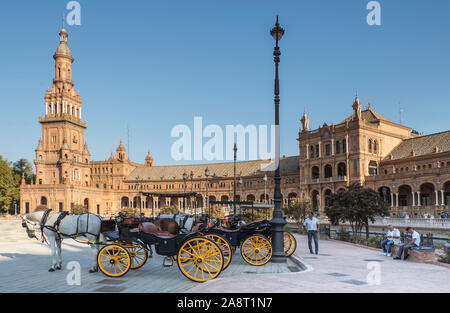 Plaza de Espana, Sevilla, Spanien Stockfoto