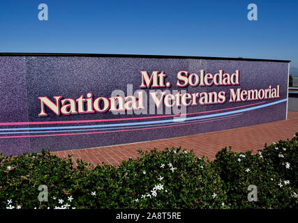 Mt. Soledad National Veterans Memorial, La Jolla, Kalifornien, Stockfoto