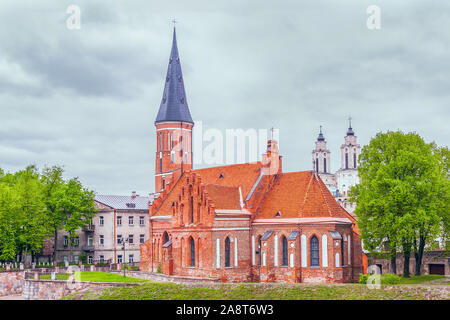 Römisch-katholische Kirche von Vytautas des Großen in der Altstadt von Kaunas. Litauen Stockfoto