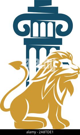 Lion Logo Design Symbol Abbildung Vorlage Vektor isoliert Stock Vektor