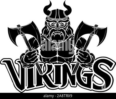 Viking Warrior Sports Maskottchen Stock Vektor