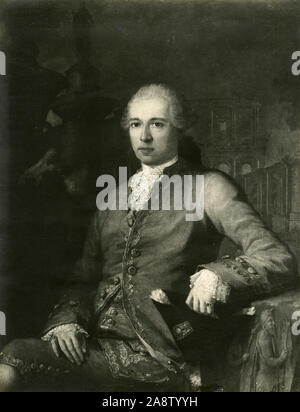 Portrait von Johann Joachim Winckelmann von deutschen Künstler Anton Raphael Mengs, Venedig, Italien 1930 Stockfoto