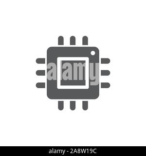 Prozessor Symbol auf weißem Hintergrund Stock Vektor
