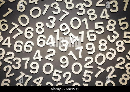 Mathematik Hintergrund mit soliden Zahlen auf einer Tafel gemacht Stockfoto